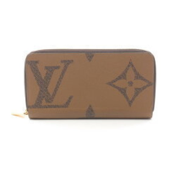 Louis Vuitton Zippy Wallet Monogram Giant Reverse Long Leather Brown - Picture 1 of 8